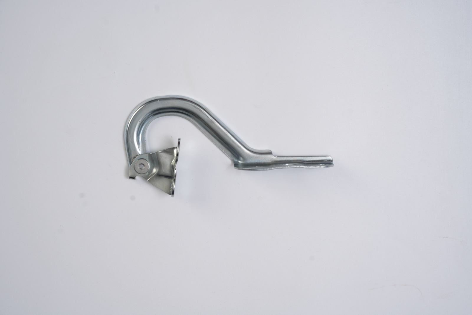 Zinc-plated hood hinge assembly from an alternate angle