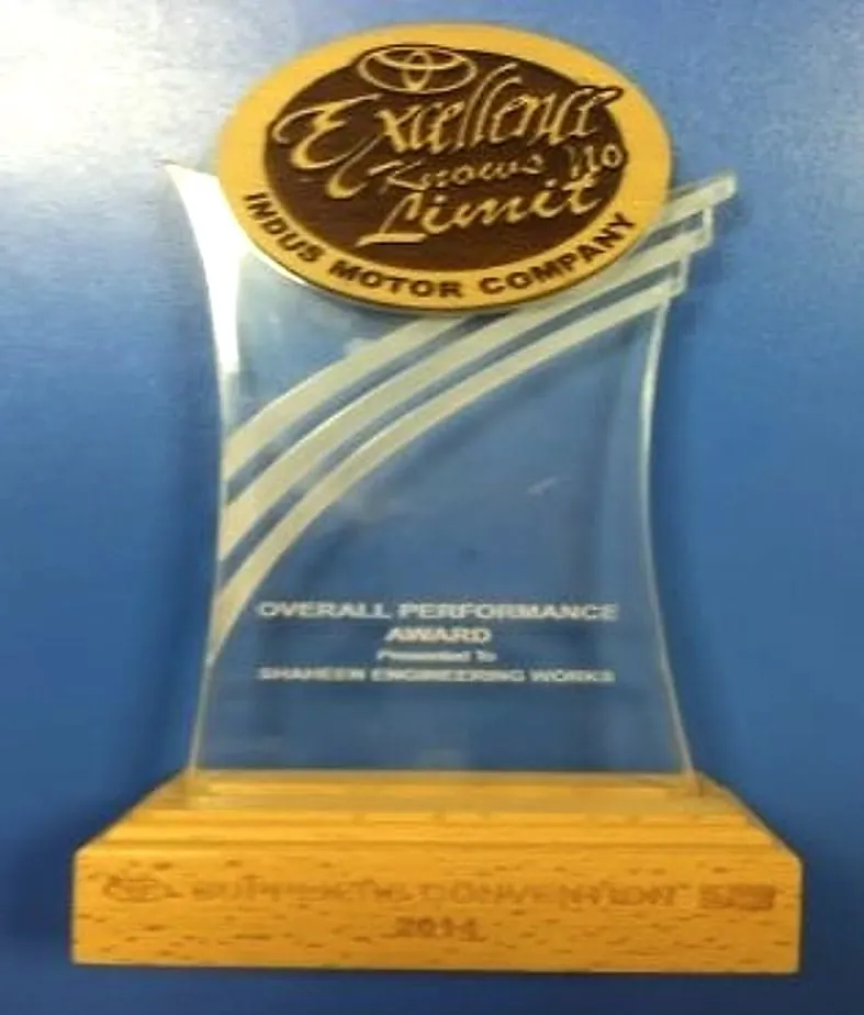 Overall Performance Award, Indus Motor Company, Suppliers Convention