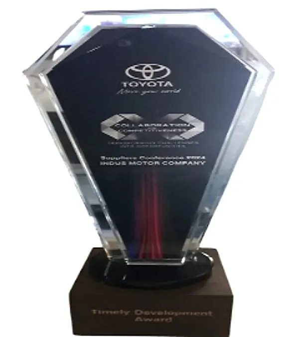 Timely Development Award, Toyota Indus Motor Company, Suppliers Conference